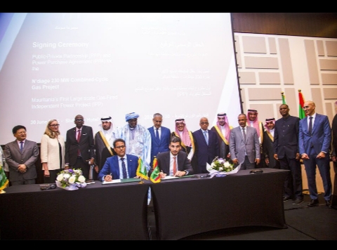 توقيع اتفاقيات مشروع إنشاء وتشغيل محطة كهربائية بالغاز بين موريتانيا والمملكة العربية السعودية